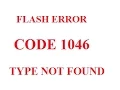 Flash Error Code 1046 Type Not Found