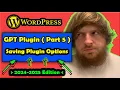 Saving Plugin Options WordPress Plugin Development Part 5