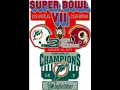 SUPERBOWL VII Dolphins vs Redskins NBC Radio