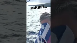 Wind shift in the middle of the night had us moving early the next morning! #sailingfamily #life