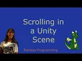 Using Scrolling in a Unity Scene