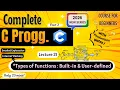 Types of Functions - Built-in User Defined Lec 21 C Programming Full course for Beginners