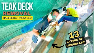 ⛵️WE’RE DONE (kinda. and I’m LEAVING) | DIY Sailboat Teak Deck Removal | Hallberg Rassy 352
