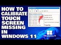 How To Calibrate TouchScreen Missing in Windows Solution