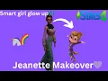 The Sims 4 JEANETTE Chipette Makeover Cute Nerdy Glow Up
