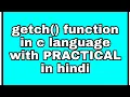 getch function in c language with PRACTICAL in hindi