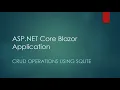 Blazor Application - CRUD using SQLite and EntityFrameworkCore