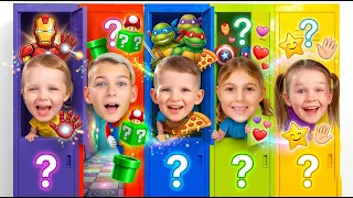 Mystery School Lockers! Each Door Opens a NEW World! 🔐🔥🦸