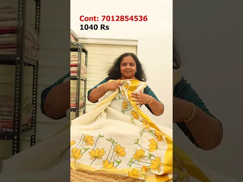 Onam Lotus Saree | To order WhatsApp 7012854536