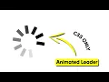 Animated Loader Using HTML And CSS Only Loading Animation Using HTML And CSS Only ProgrammingTT