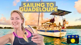 ⛵️SAILING (off anchor) to GUADELOUPE at Sunrise! | Hallberg Rassy 352