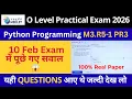 O Level M3-R5 1 Python Practical 10 Feb 2026 Today s Exam Question Paper Solution
