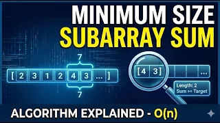 MINIMUM SIZE SUBARRAY SUM Sliding Window Trick Explained LeetCode 209 Interview Favorite