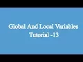 13 Global And Local Variables Javascript Beginners Tutorial