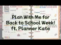 Plan With Me for Back to School Week Week 32 ft PlannerKate Happy Planner Classic Vertical