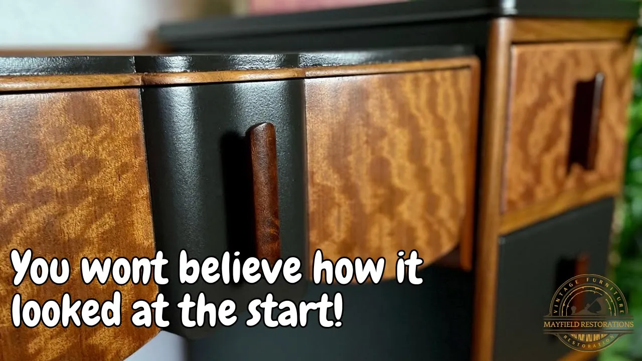 Amazing RESTORATION/MAKEOVER of a Vintage 1940's Vanity Dresser -Dressing table.