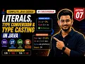 Literals Type Conversion Type Casting in Java by codesofrohan in Hindi