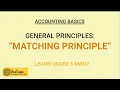 Matching Principle in Accounting