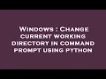 Windows Change current working directory in command prompt using python