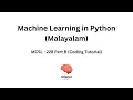 Machine Learning in Python for Beginners Malayalam Coding Tutorial MCSL-228 Part B