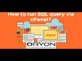 How to run SQL query via cPanel