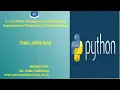 SESSION 06 PYTHON PROGRAMMING SEM 5 EC while loop
