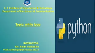 SESSION 06 PYTHON PROGRAMMING SEM 5 EC while loop