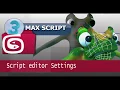Maxscript 11 - Script editor Settings