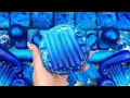 Relaxing ASMR Soap Art Crushing Colorful Soap Cutting cubes and Creating with Glitter and Foam