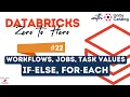 22 Workflows Jobs Tasks Pass Values within Tasks If Else Cond For Each Loop Re-Run Jobs