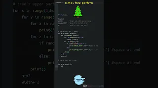 X-mas tree pattern in python Christmas tree pattern in python