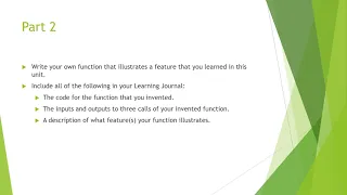 CS 1101 - Learning Journal Unit 2