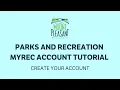 Parks Recreation MyRec Account Tutorial Create Your Account
