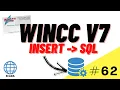 WinCC SCADA vb scripting course Insert data to SQL table WinCC V7 Tutorial
