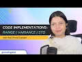 Measure of Dispersion Explained with Python Code Range Variance Standard Deviation Tutorial