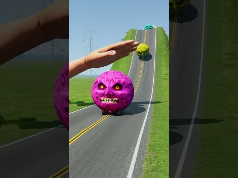 Big & Small Cars vs Giant Hand Slap - BeamNG.Drive