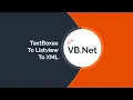 Textbox to Listview to XML vb net