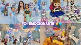ANIVERSÁRIO DAS MENINAS NO TEMA FROZEN | ELAS AMARAM 🥹🥹💜🩵
