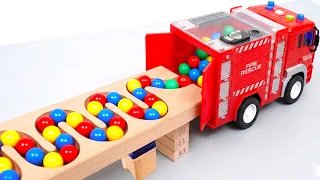 Marble Run Race ☆ HABA Slope, Dump Truck & Garbage Truck & Ambulance & Vehicles New Compilation #26
