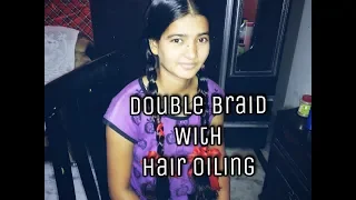viewer requested video how to make double ribbon braids for school going girls