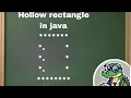 Hollow rectangle in java