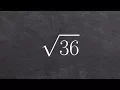 Simplifying the Square Root of an Integer Root 36
