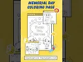 Memorial Day Coloring Page Memorial Day Tribute Activity for Kids