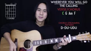 Download Wherever You Will Go Guitar Tutorial The Calling Guitar Lesson |Tabs + Easy Chords + Guitar Cover| MP3