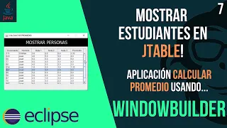 JTable usando WindowBuilder en Eclipse