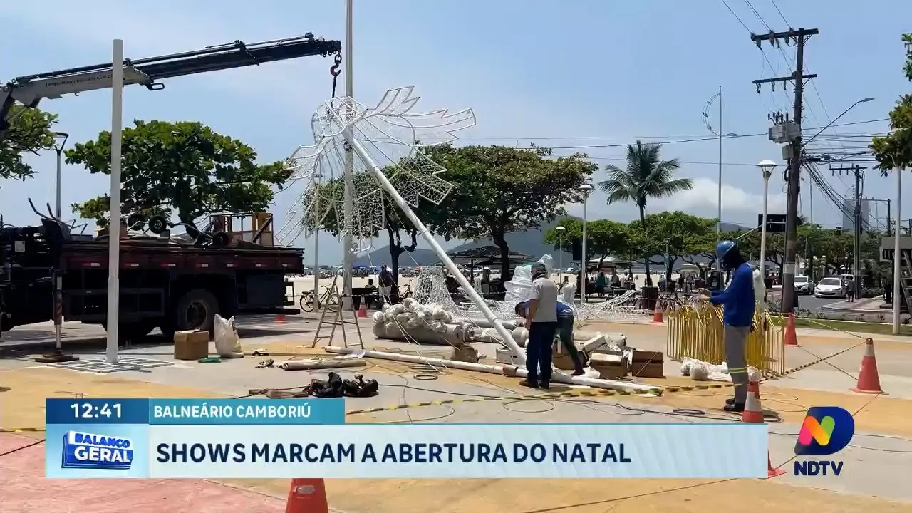 Shows marcam abertura do Natal em BC, mais um navio cruzeiro na cidade, e Natal Encanto de Itajaí