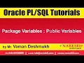 Oracle Tutorials Package Variables Public Variables by Mr Vaman Deshmukh