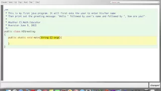 How to using BlueJ to write first java program