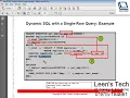 Beginner to Expert 11g Tutorial in Bangla P U L P Dynamic SQL with a Single Row Query