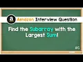 Maximum Subarray - Code Interview Question